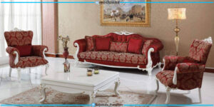 Sofa Tamu Mewah Jepara Red Heart Motif Luxury Carving RF-0007