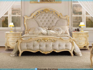 Tempat Tidur Mewah Luxury Carving White Duco Combination Color RF-0003
