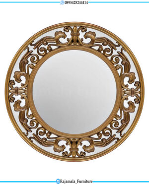 Cermin Dinding Mewah Bundar Majestic Luxury Design RF-0140