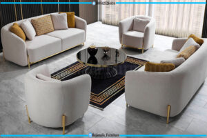 New Sofa Tamu Minimalis Stainless Luxurious Golden Color RF-0238