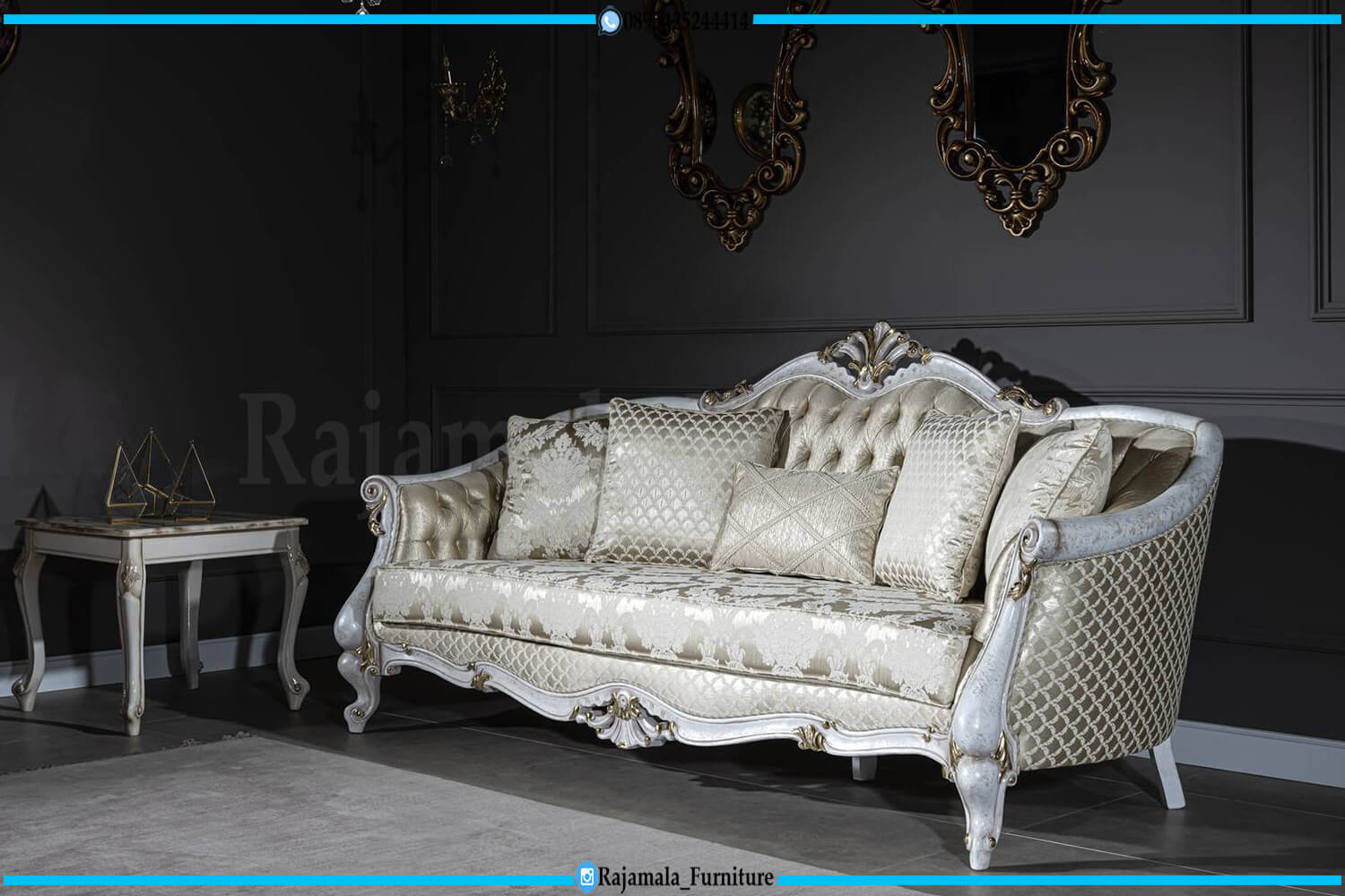 Sofa Tamu Mewah Classic Luxury Crown Carving RF-0244.1