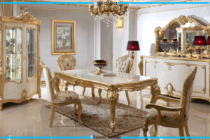 Meja Makan Mewah Prince Persian Luxury Golden Color RF-0274